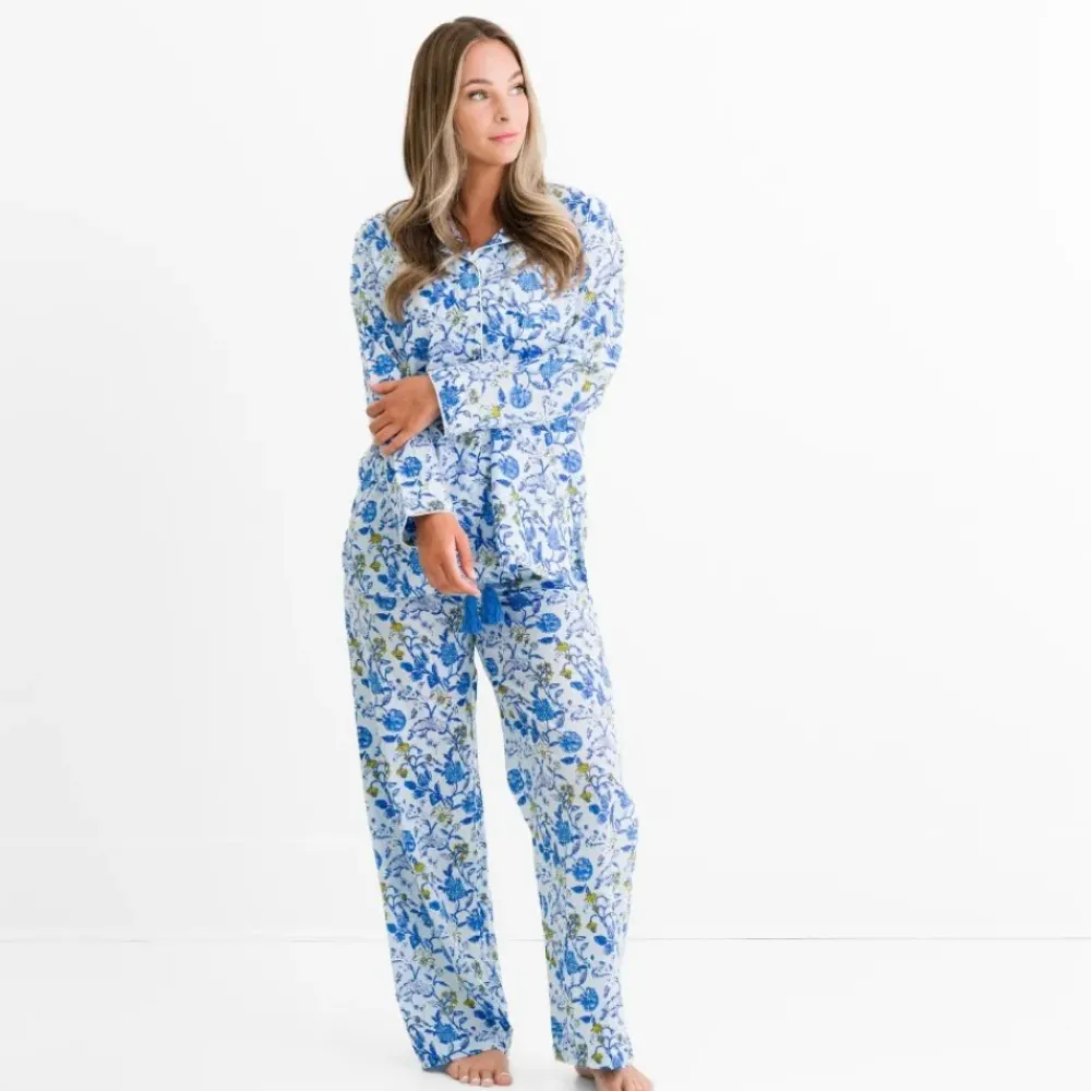 Pomegranate Inc Mila Floral Blue Pajama Top Discount