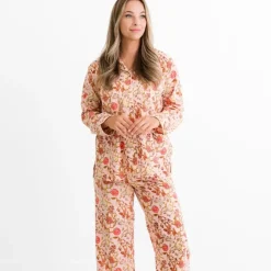 Pomegranate Inc Mila Floral Blush Pajama Top Sale