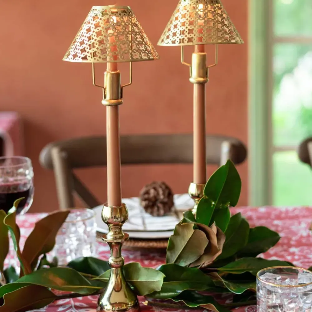 Pomegranate Inc Modern Candlestick and Cutwork Shade | Set of 2 Discount