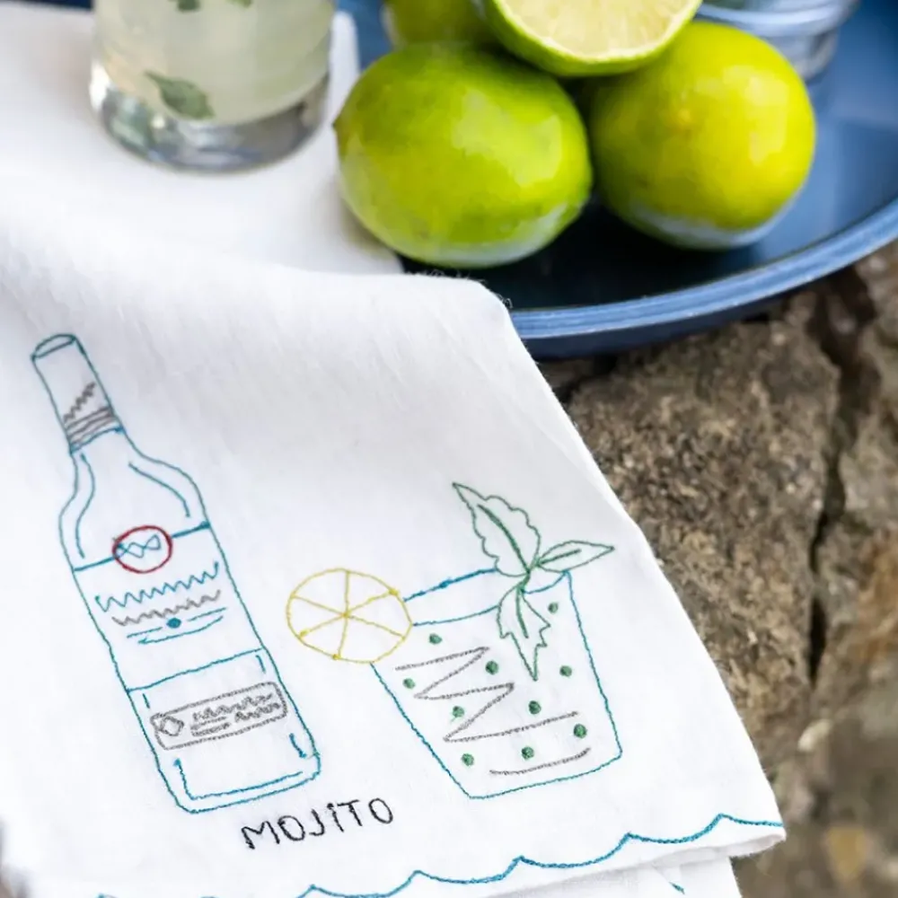 Pomegranate Inc Mojito Linen Tea Towels New