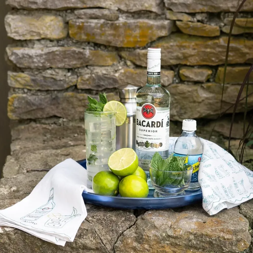 Pomegranate Inc Mojito Linen Tea Towels New