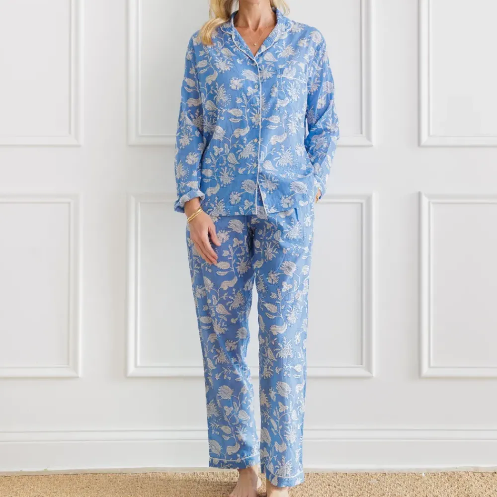 Pomegranate Inc Morning Meadow Blue Pajama Set New