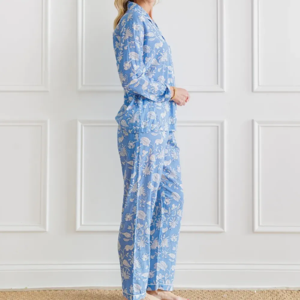 Pomegranate Inc Morning Meadow Blue Pajama Set New
