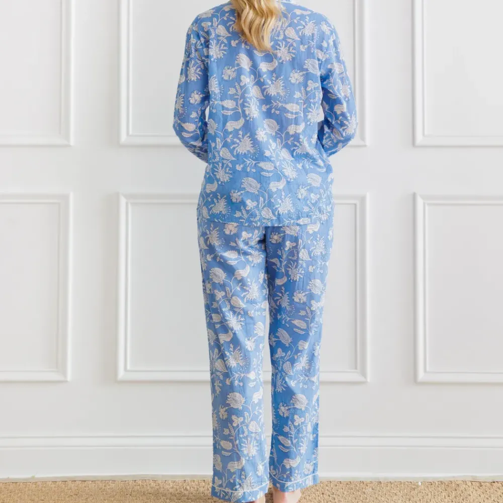 Pomegranate Inc Morning Meadow Blue Pajama Set New