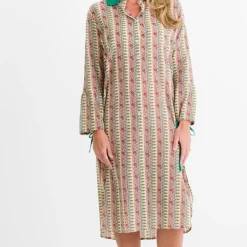 Pomegranate Inc Moroccan Stripe Shifty Shirtdress Discount
