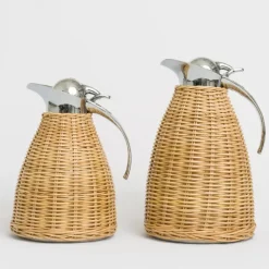 Pomegranate Inc Natural Wicker Thermos Clearance