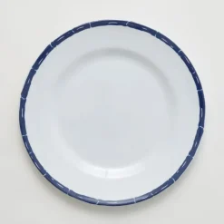 Pomegranate Inc Navy Bamboo Melamine Dinner Plates Clearance