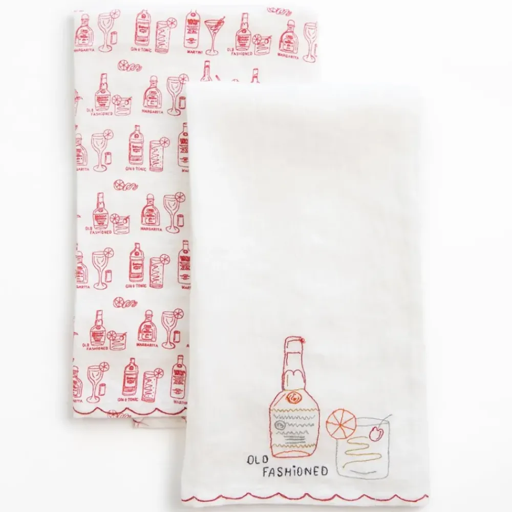 Pomegranate Inc Old Fashioned Linen Tea Towels Online
