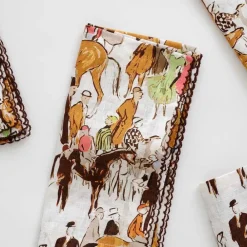 Pomegranate Inc Paddock Scene Linen Napkin Outlet