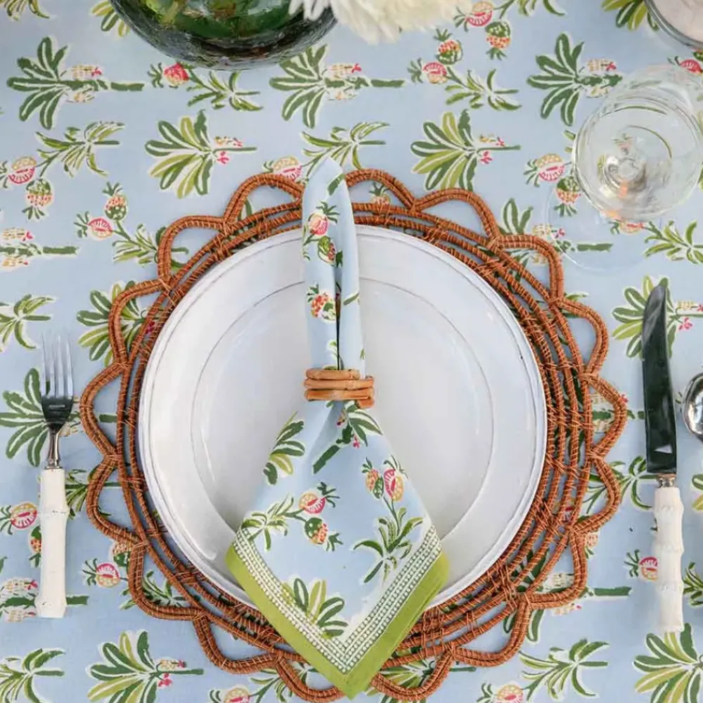 Pomegranate Inc Palms & Pineapples Tablecloth New