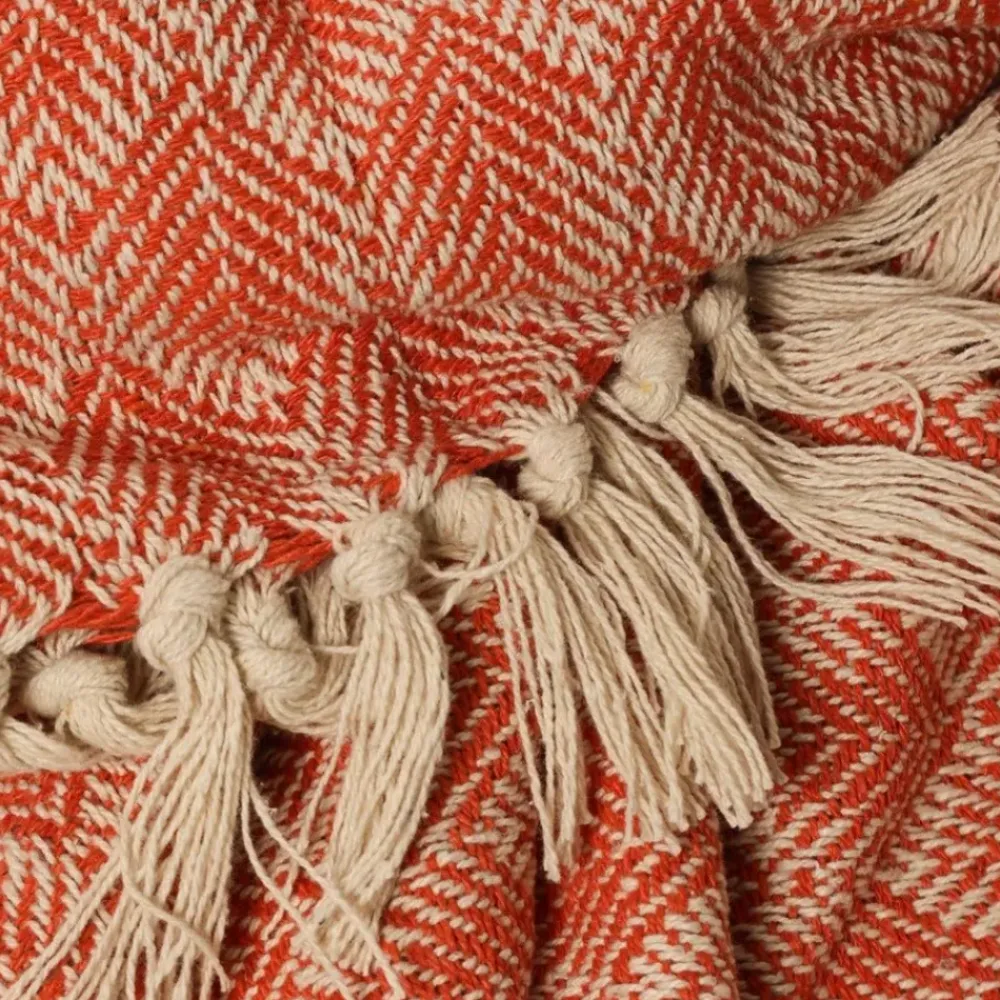 Pomegranate Inc Paprika Patterned Woven Throw Best