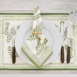 Pomegranate Inc Phlox Green Placemat | Set of 4 Online