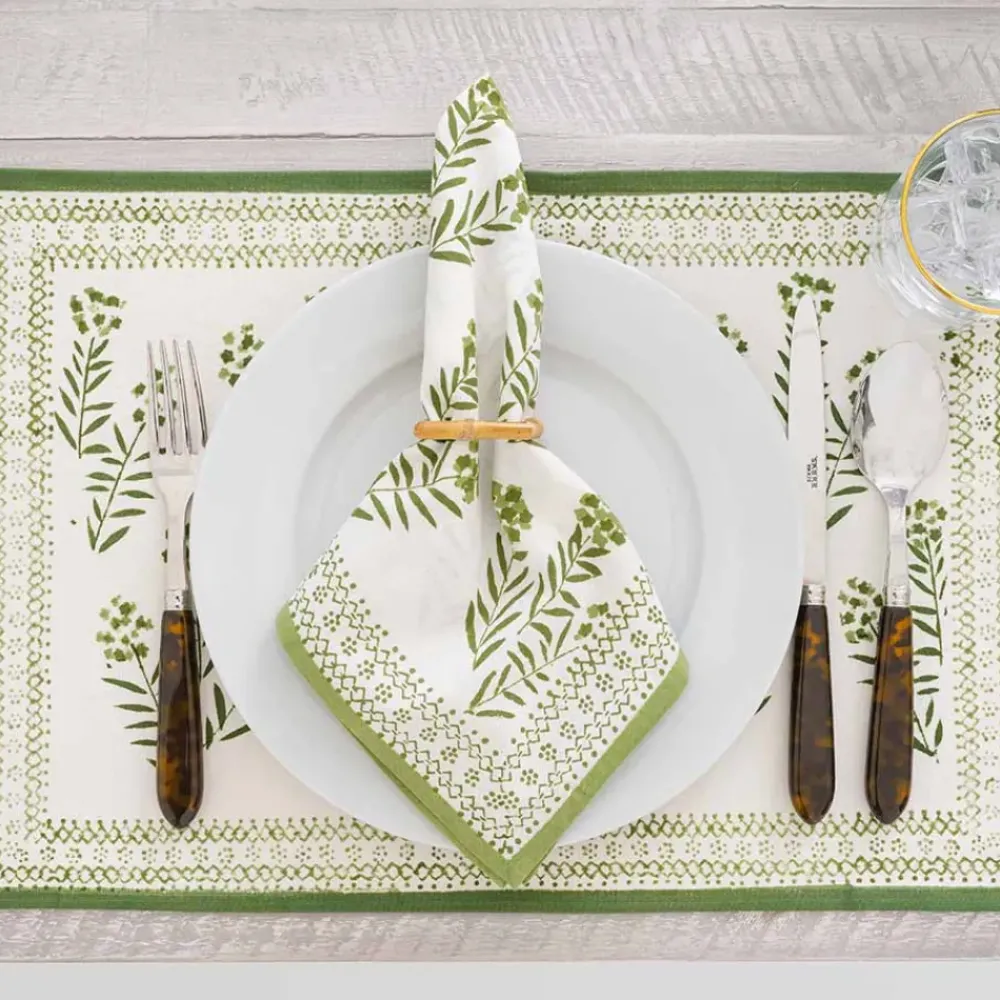 Pomegranate Inc Phlox Green Placemat | Set of 4 Online
