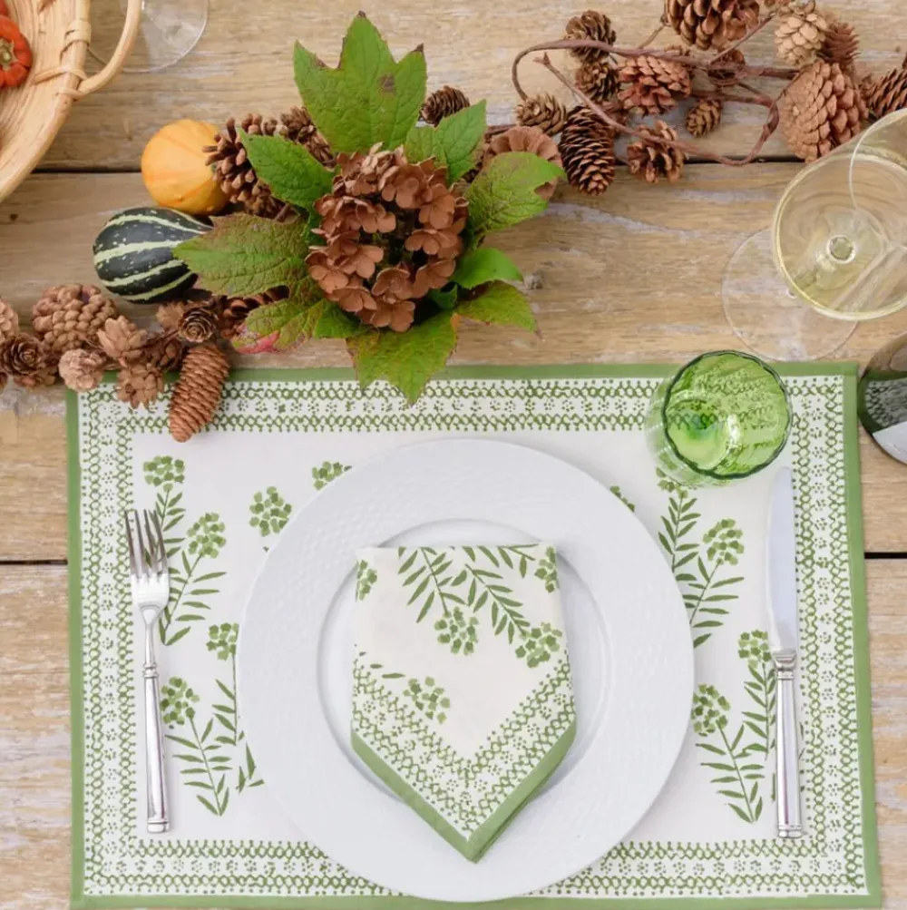 Pomegranate Inc Phlox Green Placemat | Set of 4 Online