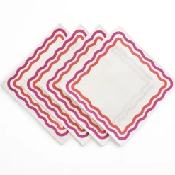 Pomegranate Inc Pink Square Wave Placemat | Set of 4 Best