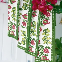 Pomegranate Inc Pom Bells Basil & Magenta Napkin