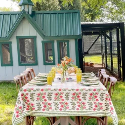 Pomegranate Inc Pom Bells Fern & Poppy Tablecloth Best