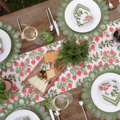 Pomegranate Inc Pom Bells Fern & Poppy Table Runner Discount