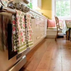 Pomegranate Inc Pom Bells Fern & Poppy Tea Towels | Set of 2 New