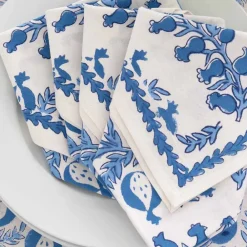 Pomegranate Inc Pom Bells Wedgewood Napkin | Set of 4 Outlet