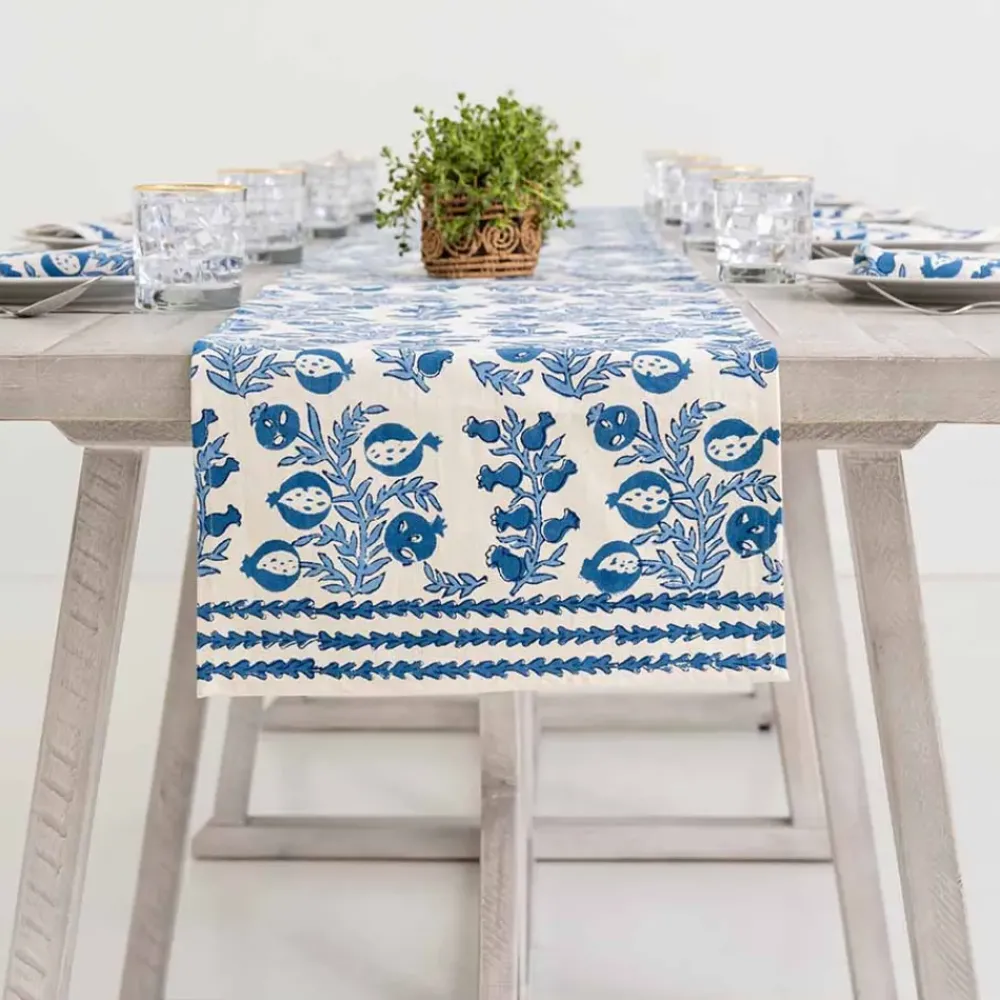 Pomegranate Inc Pom Bells Wedgewood Table Runner Hot