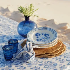 Pomegranate Inc Pom Bells Wedgewood Tablecloth Hot