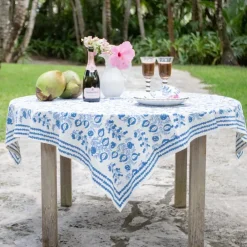 Pomegranate Inc Pom Bells Wedgewood Tablecloth Hot