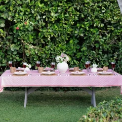 Pomegranate Inc Pom Buti Pink Tablecloth New
