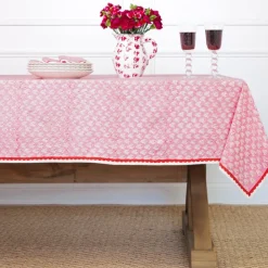 Pomegranate Inc Pom Buti Pink Tablecloth New
