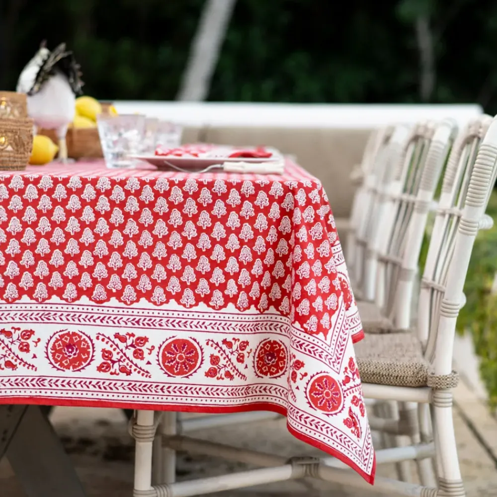 Pomegranate Inc Pom Buti Red Tablecloth