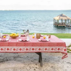 Pomegranate Inc Pom Buti Red Tablecloth