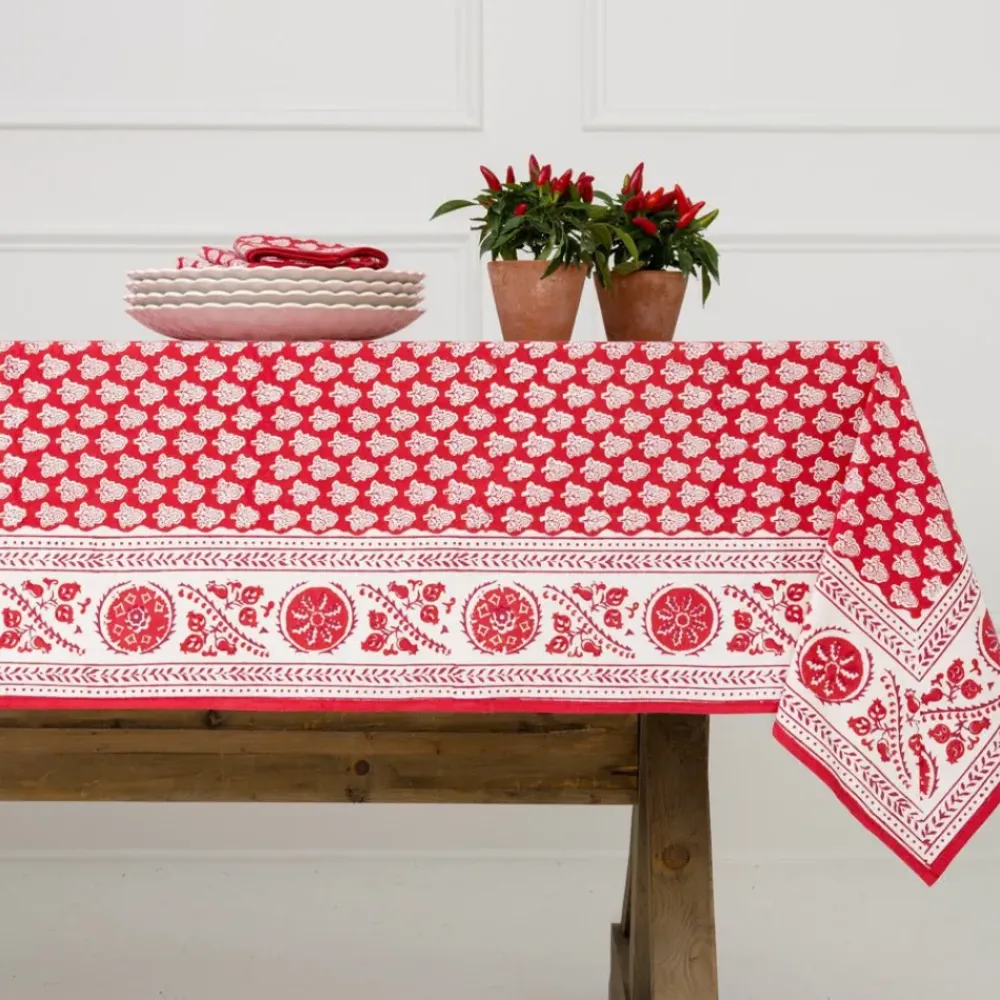 Pomegranate Inc Pom Buti Red Tablecloth