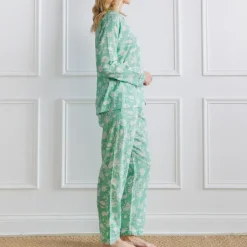 Pomegranate Inc Pomegranate | Morning Meadow Green Pajama Set Hot