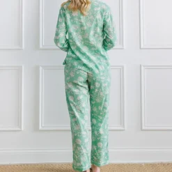 Pomegranate Inc Pomegranate | Morning Meadow Green Pajama Set Hot