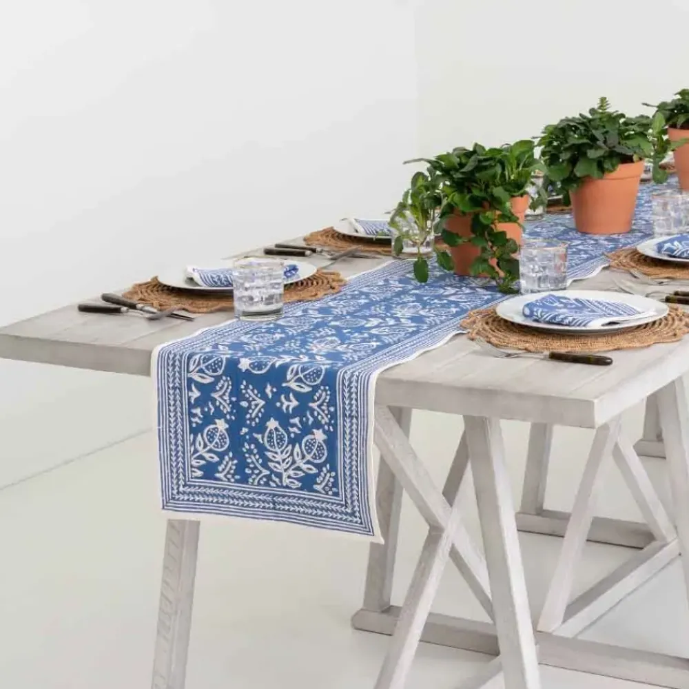 Pomegranate Inc Pomegranate Blue | Table Runner Online