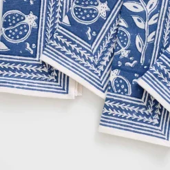 Pomegranate Inc Pomegranate Blue Napkin | Set of 4 Discount