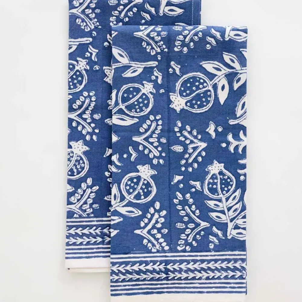 Pomegranate Inc Pomegranate Blue Tea Towels | Set of 2