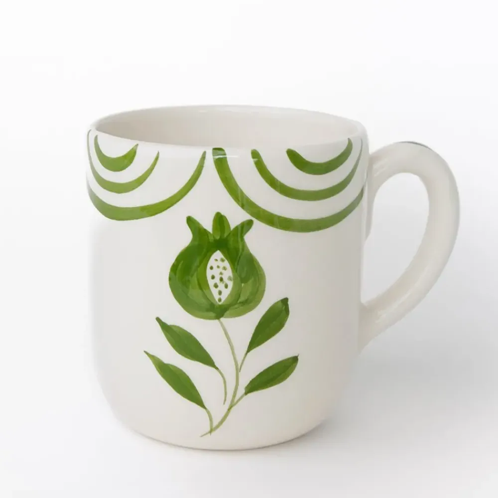 Pomegranate Inc Pomegranate Crest Green Mug | Set of 2