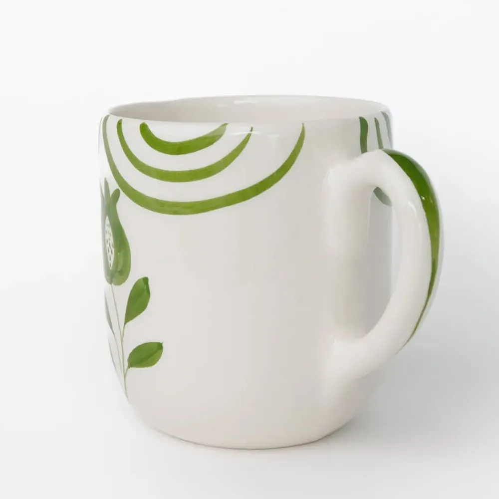 Pomegranate Inc Pomegranate Crest Green Mug | Set of 2