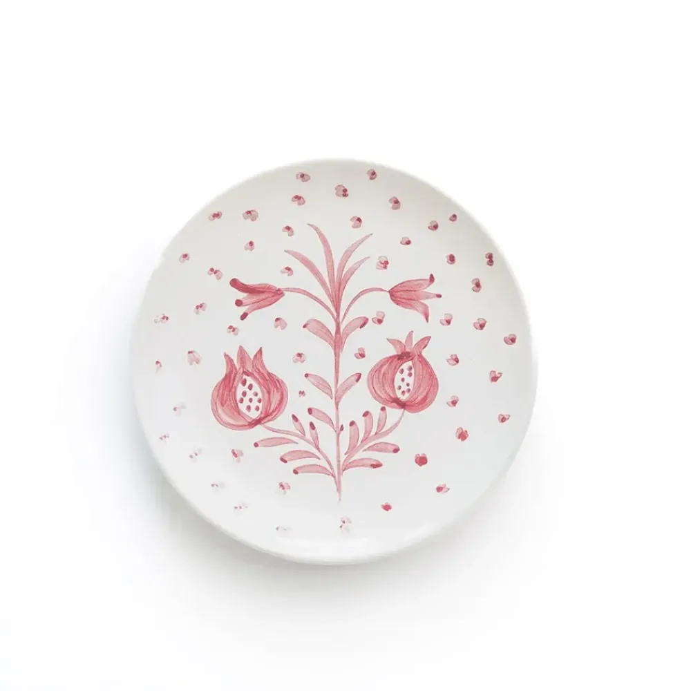 Pomegranate Inc Pomegranate Duet Rose Appetizer Plate | Set of 4 Sale