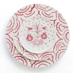 Pomegranate Inc Pomegranate Duet Rose Appetizer Plate | Set of 4 Sale