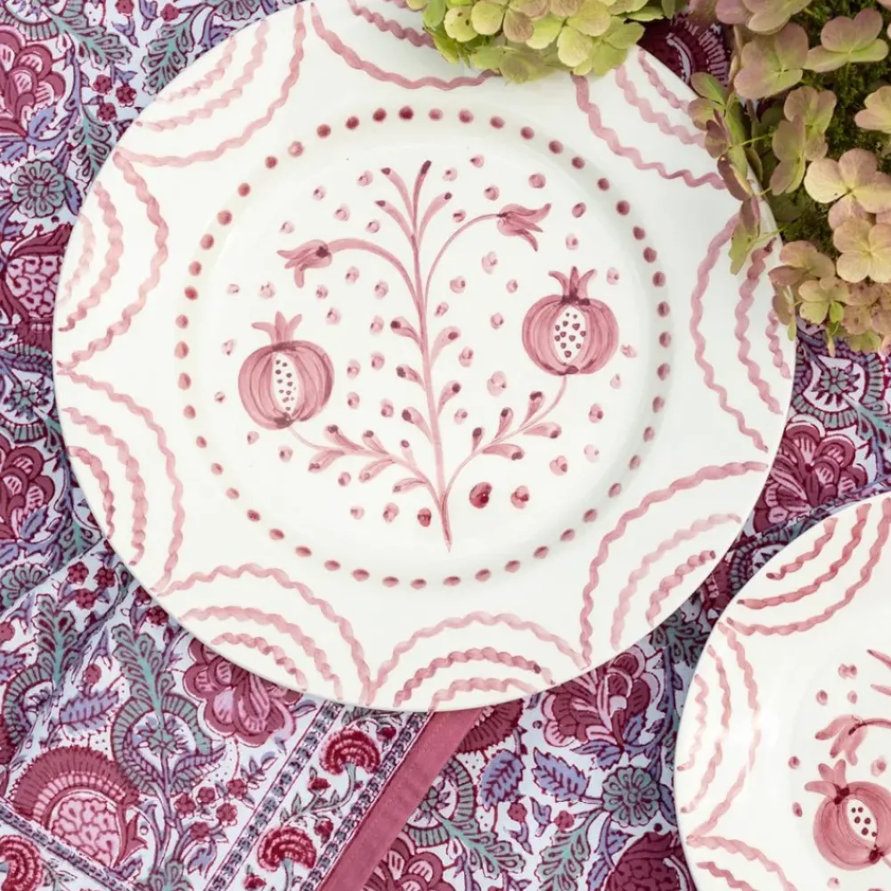 Pomegranate Inc Pomegranate Duet Rose Dinner Plate | Set of 2 New