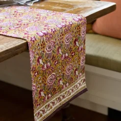 Pomegranate Inc Pomegranate Garden Plum & Ochre Table Runner