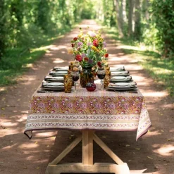 Pomegranate Inc Pomegranate Garden Plum & Ochre Tablecloth New