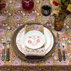 Pomegranate Inc Pomegranate Garden Plum & Ochre Napkin | Set of 4 Outlet