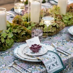 Pomegranate Inc Pomegranate Garden Teal & Lilac Tablecloth Outlet
