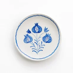 Pomegranate Inc Pomegranate Trio Sketch Cobalt Blue Appetizer Plate | Set of 4 Online
