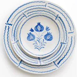 Pomegranate Inc Pomegranate Trio Sketch Cobalt Blue Appetizer Plate | Set of 4 Online