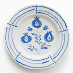 Pomegranate Inc Pomegranate Trio Sketch Cobalt Blue Dinner Plate | Set of 2 Online