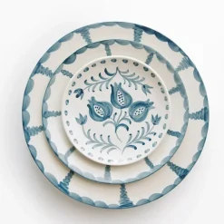 Pomegranate Inc Pomegranate Trio Vine Teal Salad Plate | Set of 2 Best